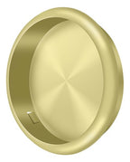 Deltana - Flush Pull; Round; 2-1/8" Diameter - Bright Brass