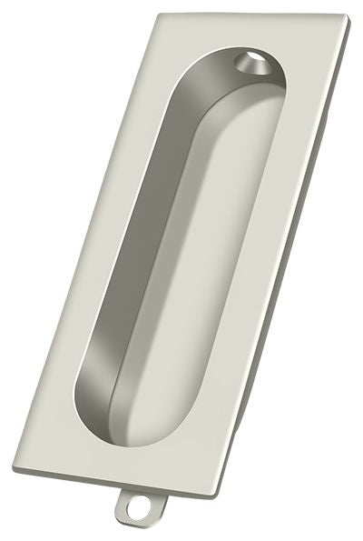 Deltana - Flush Pull; Rectangle; 3-1/8" x 15/16" - Bright Nickel
