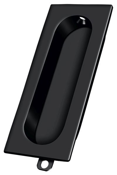 Deltana - Flush Pull; Rectangle; 3-1/8" x 15/16" - Black