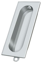 Deltana - Flush Pull; Rectangle; 3-1/8" x 15/16" - Bright Chrome