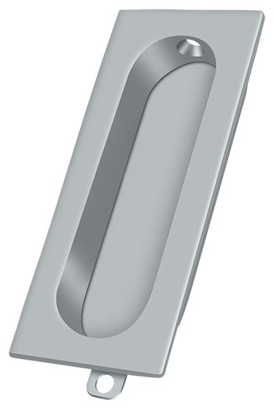 Deltana - Flush Pull; Rectangle; 3-1/8" x 15/16" - Satin Chrome