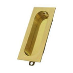 Deltana - Flush Pull; Rectangle; 3-1/8" x 15/16" - Unlacquered Bright Brass