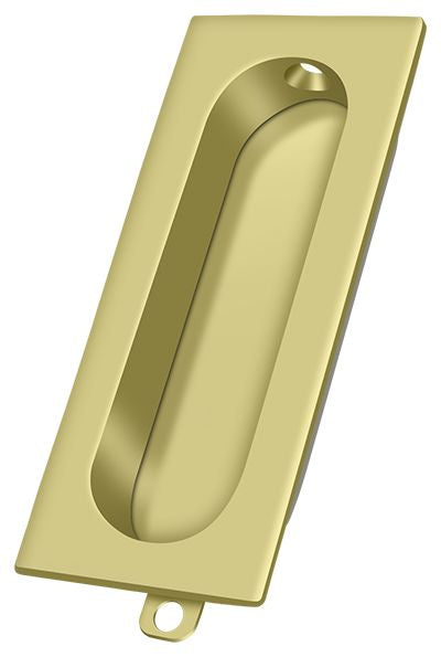 Deltana FP222U3 Flush Pull; Rectangle; 3-1/8" x 15/16"; Bright Brass Finish Main image