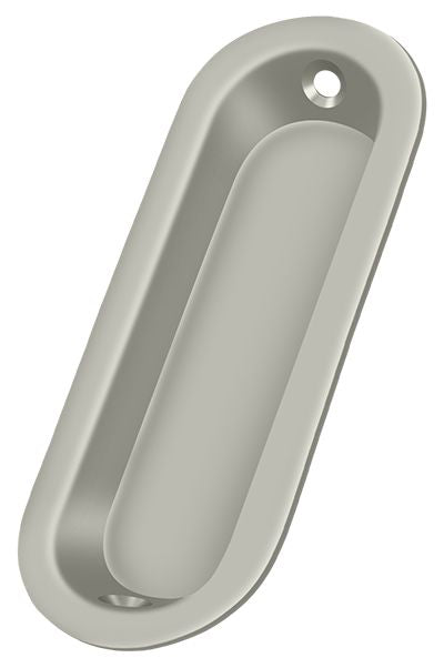 Deltana - Flush Pull; Oblong; 3-1/2" x 11/4" x 5/16" - Satin Nickel