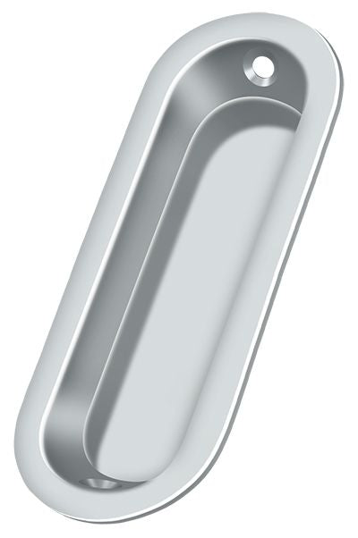 Deltana - Flush Pull; Oblong; 3-1/2" x 11/4" x 5/16" - Bright Chrome
