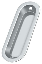 Deltana - Flush Pull; Oblong; 3-1/2" x 11/4" x 5/16" - Bright Chrome