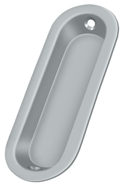 Deltana - Flush Pull; Oblong; 3-1/2" x 11/4" x 5/16" - Satin Chrome