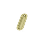 Deltana - Flush Pull; Oblong; 3-1/2" x 11/4" x 5/16" - Unlacquered Bright Brass