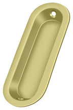 Deltana - Flush Pull; Oblong; 3-1/2" x 11/4" x 5/16" - Bright Brass