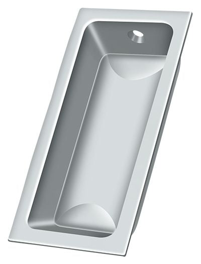 Deltana - Flush Pull; Large; 3-5/8" x 1-3/4" x 1/2" - Bright Chrome