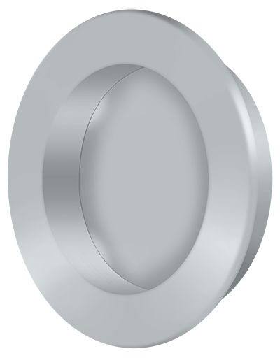 Deltana - 2-3/8" Round Flush Pull - Satin Chrome