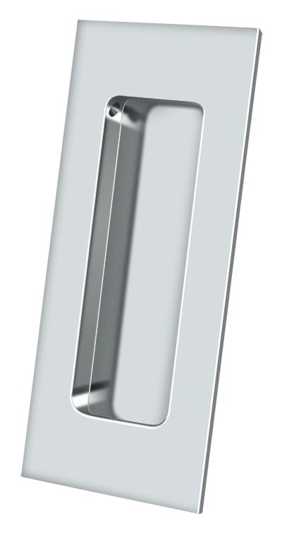 Deltana - 4" x 1-7/8" Heavy Duty Rectangular Flush Pull - Bright Chrome