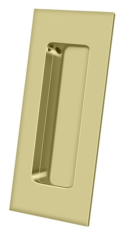 Deltana - 4" x 1-7/8" Heavy Duty Rectangular Flush Pull - Unlacquered Bright Brass
