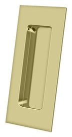 Deltana - 4" x 1-7/8" Heavy Duty Rectangular Flush Pull - Unlacquered Bright Brass