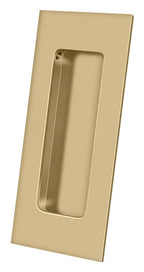 Deltana - 4" x 1-7/8" Heavy Duty Rectangular Flush Pull - Satin Brass