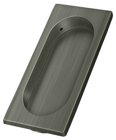 Deltana - Flush Pull; Large; 4" x 1-5/8" x 3/8" - Antique Nickel