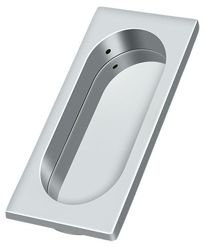 Deltana - Flush Pull; Large; 4" x 1-5/8" x 3/8" - Bright Chrome