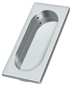 Deltana - Flush Pull; Large; 4" x 1-5/8" x 3/8" - Bright Chrome