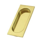 Deltana - Flush Pull; Large; 4" x 1-5/8" x 3/8" - Unlacquered Bright Brass