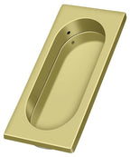 Deltana - Flush Pull; Large; 4" x 1-5/8" x 3/8" - Bright Brass