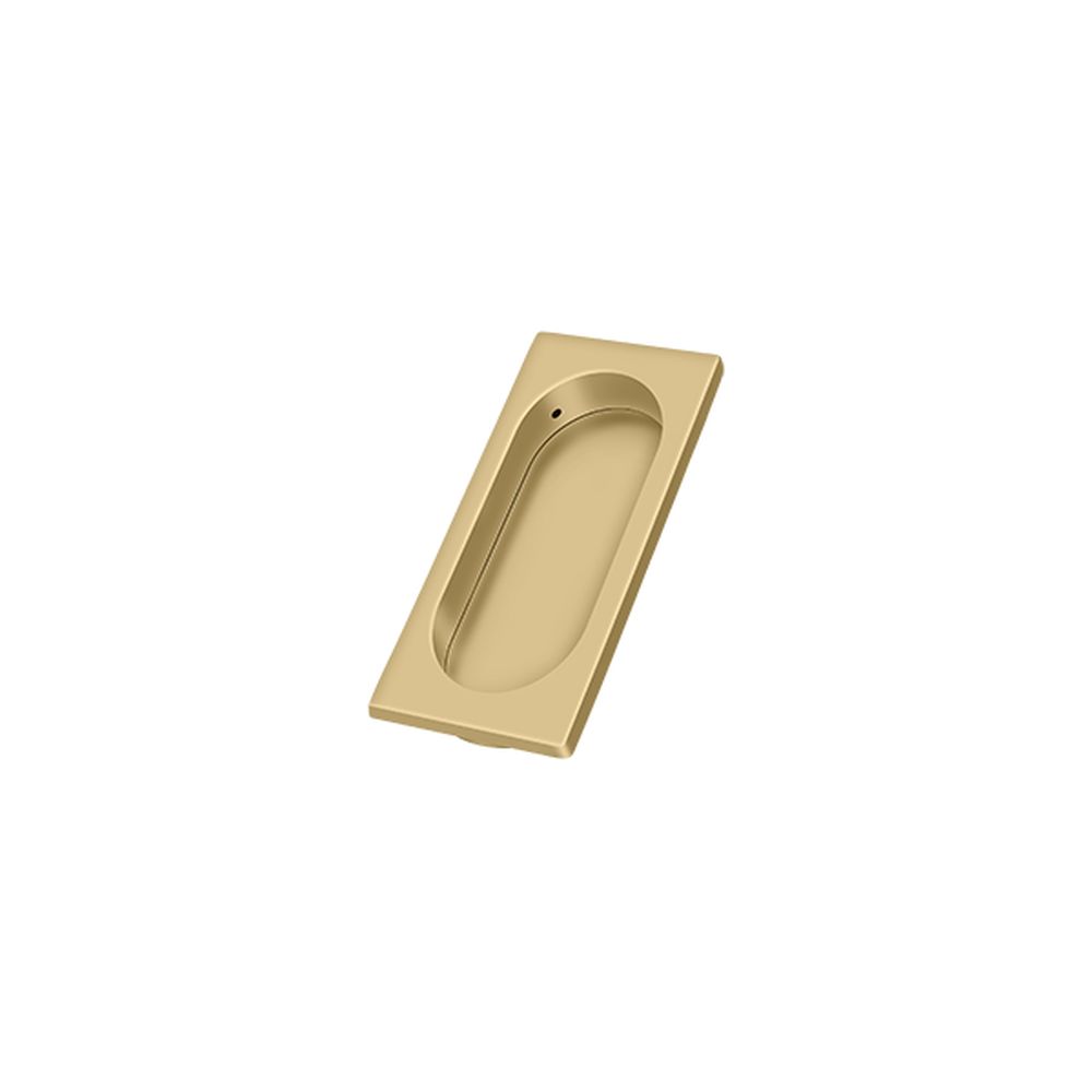 Deltana - Flush Pull; Large; 4" x 1-5/8" x 3/8" - Brushed Brass
