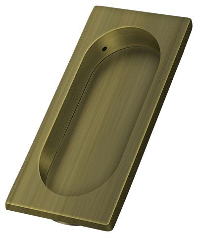 Deltana - Flush Pull; Large; 4" x 1-5/8" x 3/8" - Antique Brass