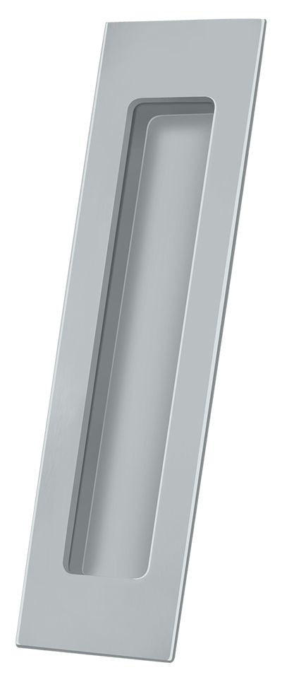 Deltana - Flush Pull; Rectangular; Solid Brass; 7" x 1-7/8" x 3/8" - Satin Chrome