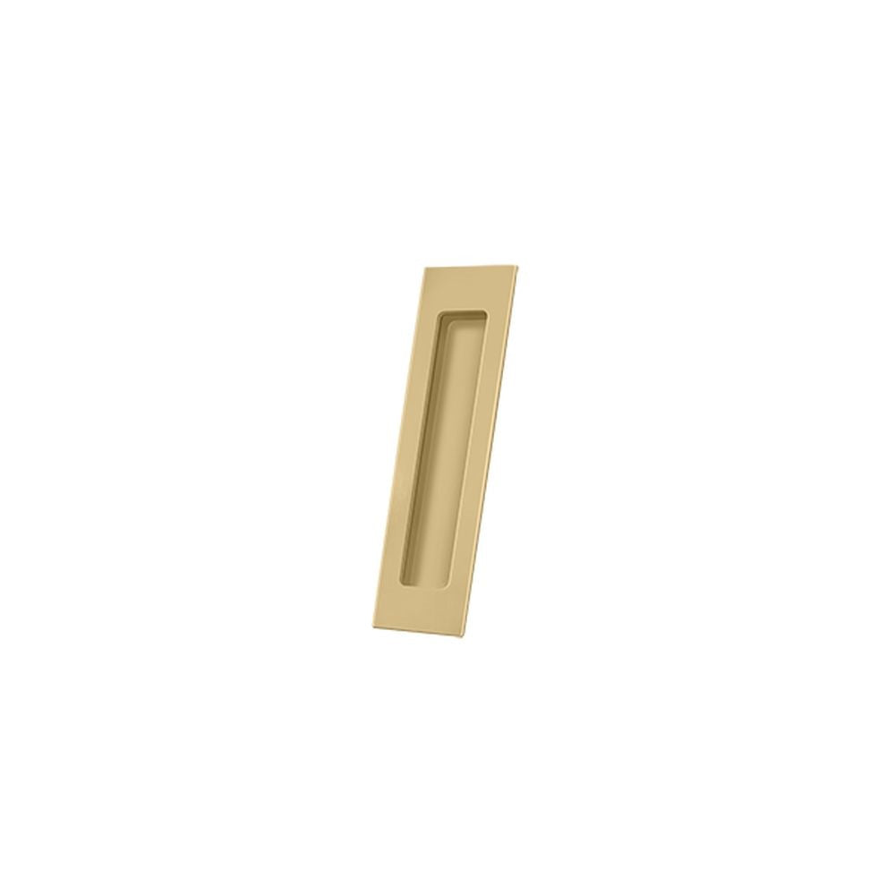 Deltana - Flush Pull; Rectangular; Solid Brass; 7" x 1-7/8" x 3/8" - Brushed Brass