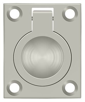 Deltana - Flush Ring Pull; 1-3/4" x 1-3/8" - Satin Nickel