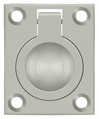 Deltana - Flush Ring Pull; 1-3/4" x 1-3/8" - Satin Nickel