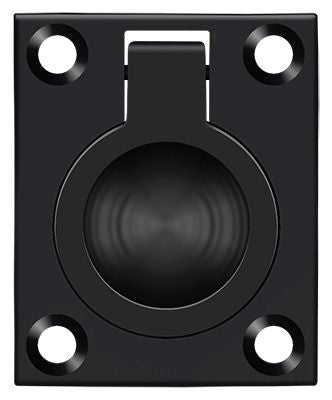 Deltana - Flush Ring Pull; 1-3/4" x 1-3/8" - Black