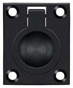 Deltana - Flush Ring Pull; 1-3/4" x 1-3/8" - Black