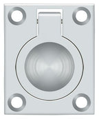 Deltana - Flush Ring Pull; 1-3/4" x 1-3/8" - Bright Chrome