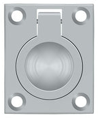 Deltana - Flush Ring Pull; 1-3/4" x 1-3/8" - Satin Chrome