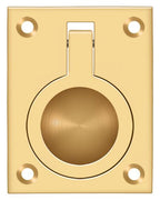 Deltana - Flush Ring Pull; 2-1/2" x 1 7/8" - Lifetime Brass