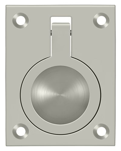 Deltana - Flush Ring Pull; 2-1/2" x 1 7/8" - Satin Nickel