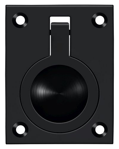 Deltana - Flush Ring Pull; 2-1/2" x 1 7/8" - Black