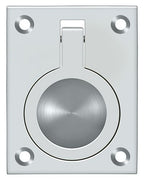 Deltana - Flush Ring Pull; 2-1/2" x 1 7/8" - Bright Chrome