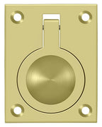 Deltana - Flush Ring Pull; 2-1/2" x 1 7/8" - Bright Brass