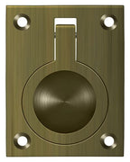 Deltana - Flush Ring Pull; 2-1/2" x 1 7/8" - Antique Brass