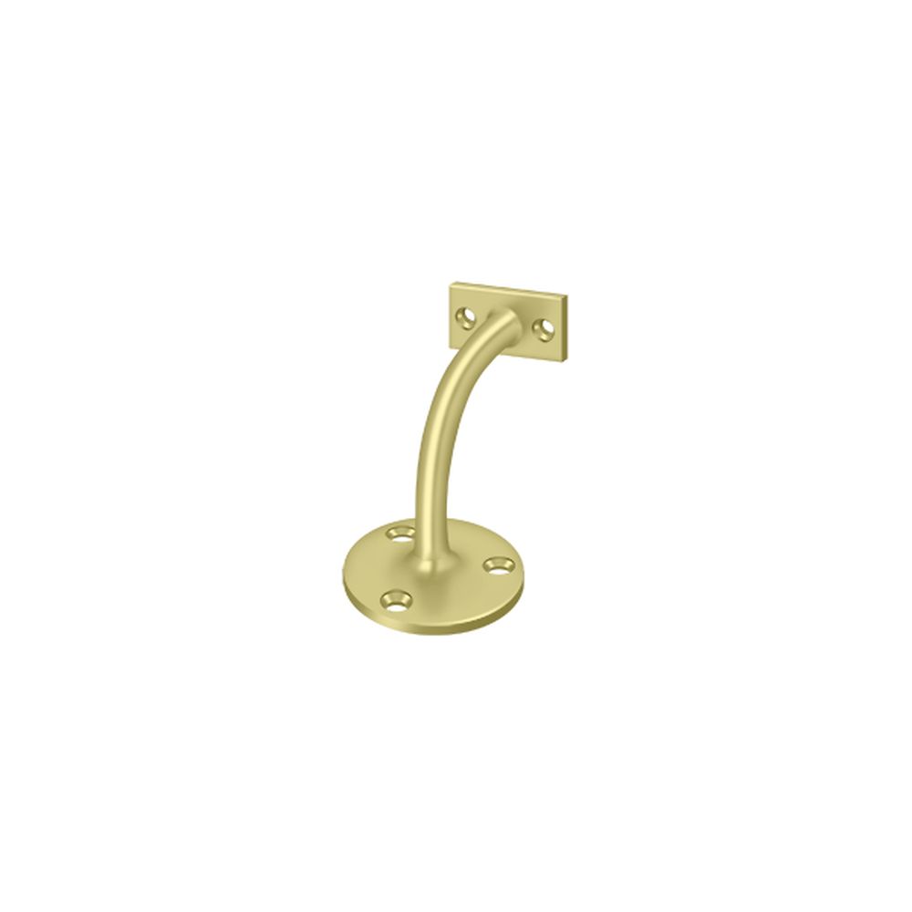 Deltana - Hand Rail Brackets; 3-3/16" Projection Light Duty - Bright Brass