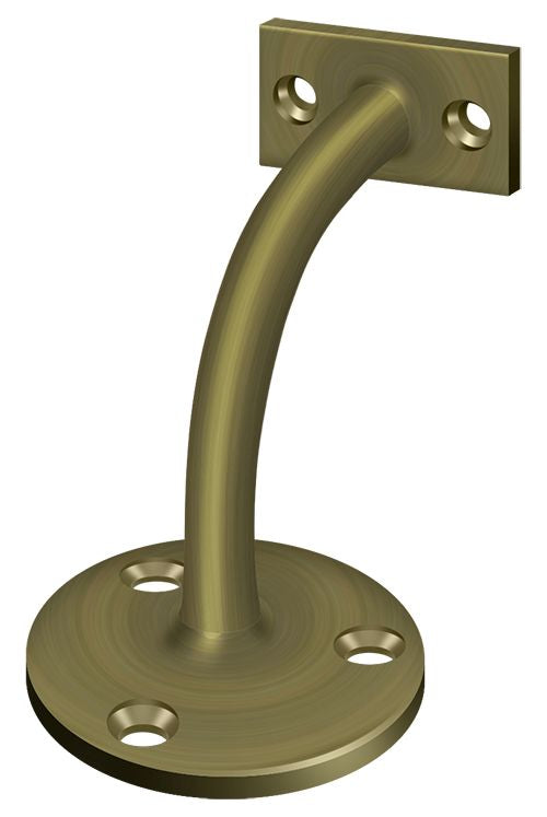 Deltana - Hand Rail Brackets; 3-3/16" Projection Light Duty - Antique Brass