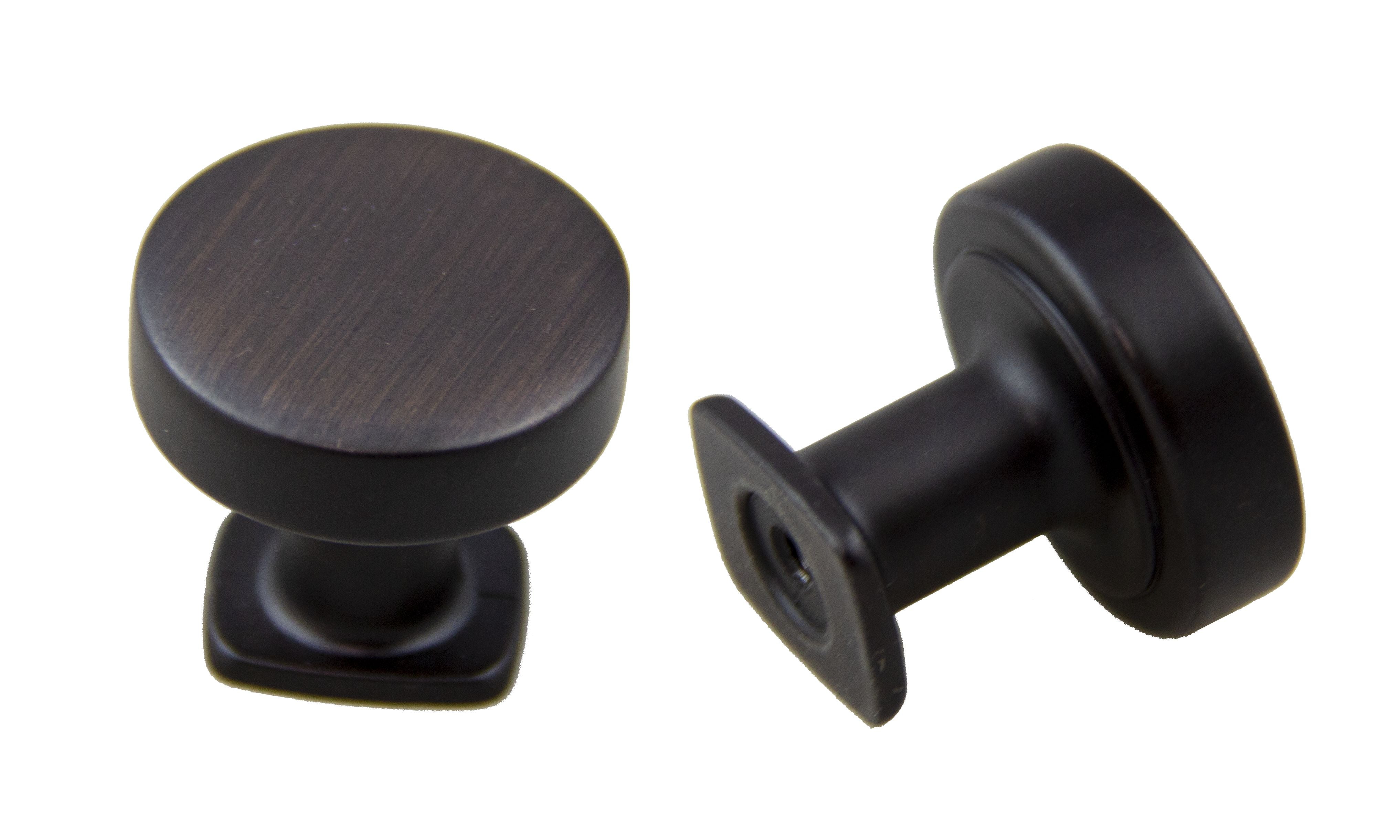 Pride Industrial K121810B 1-1/4" Diameter Manhattan Cabinet Knob Oil Rubbed Bronze Finish Main image