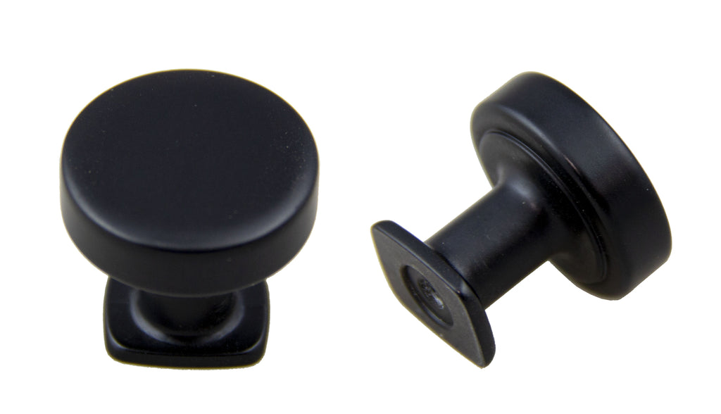 Pride Industrial - 1-1/4" Diameter Manhattan Cabinet Knob - Matte Black