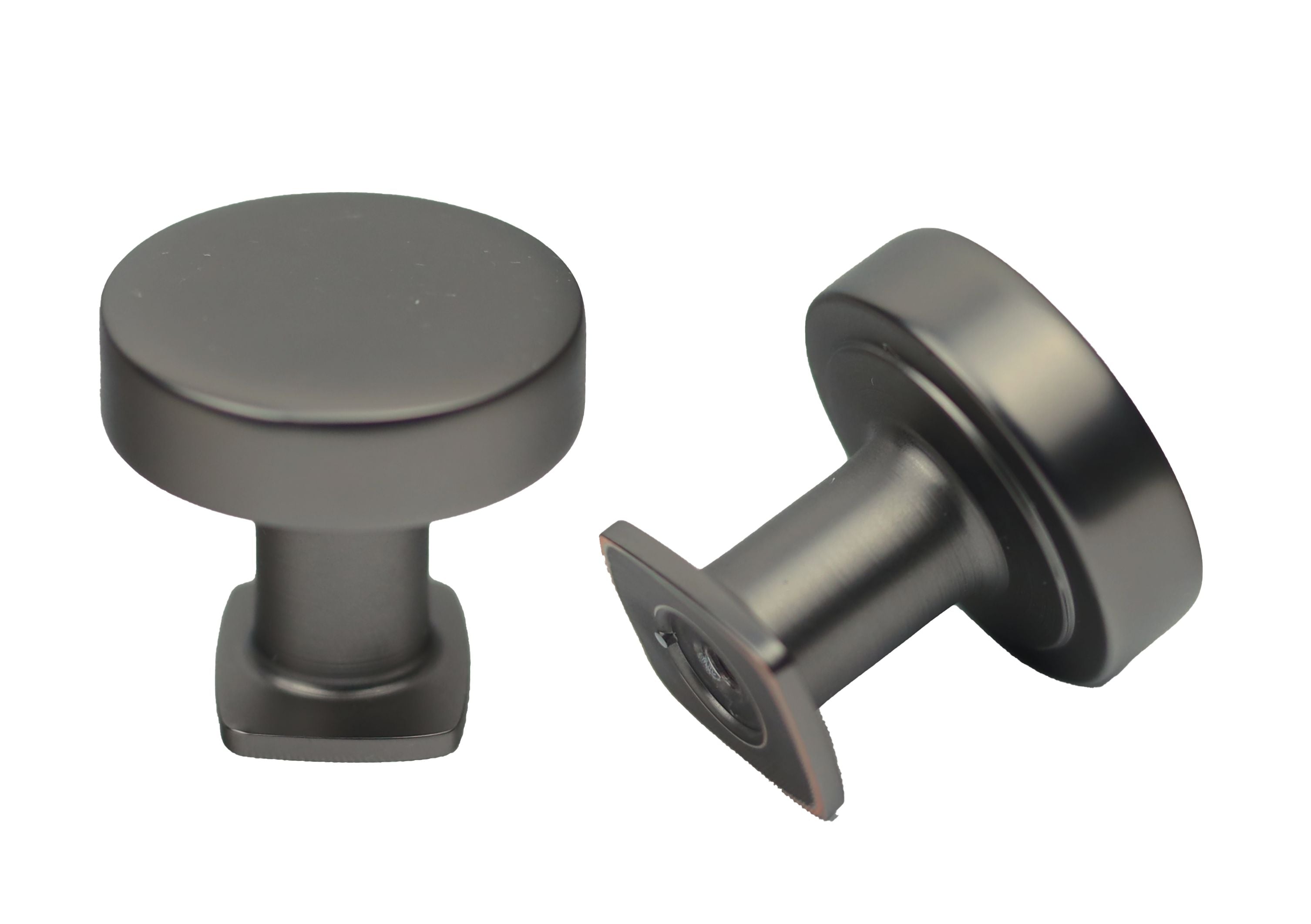 Pride Industrial K1218DP 1-1/4" Diameter Manhattan Cabinet Knob Dark Pewter Finish Main image