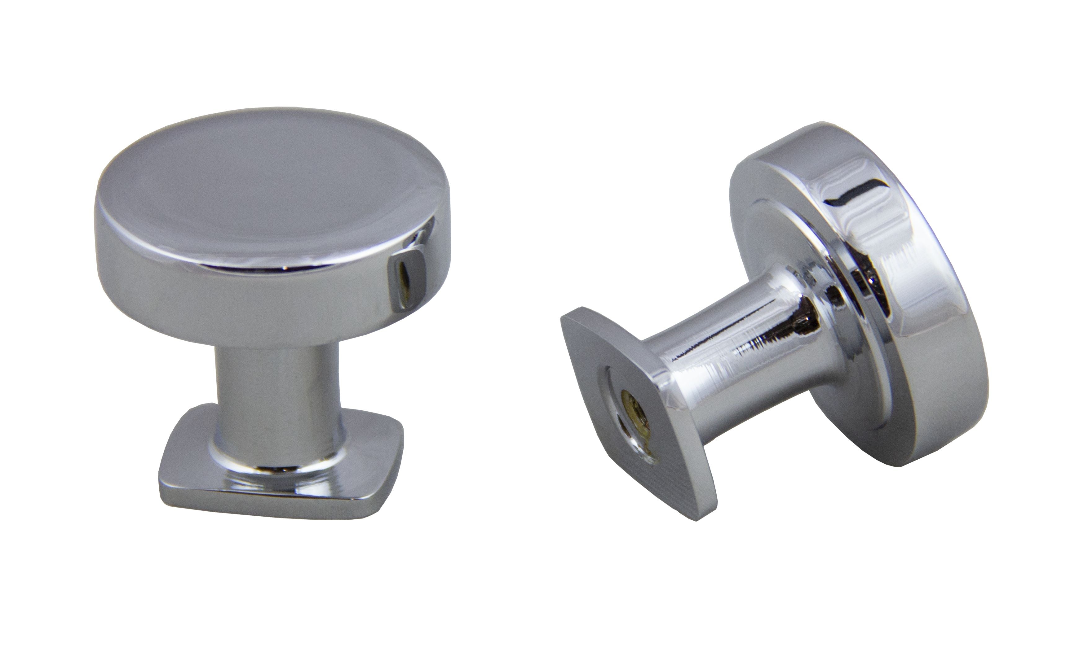 Pride Industrial K1218PC 1-1/4" Diameter Manhattan Cabinet Knob Polished Chrome Finish Main image