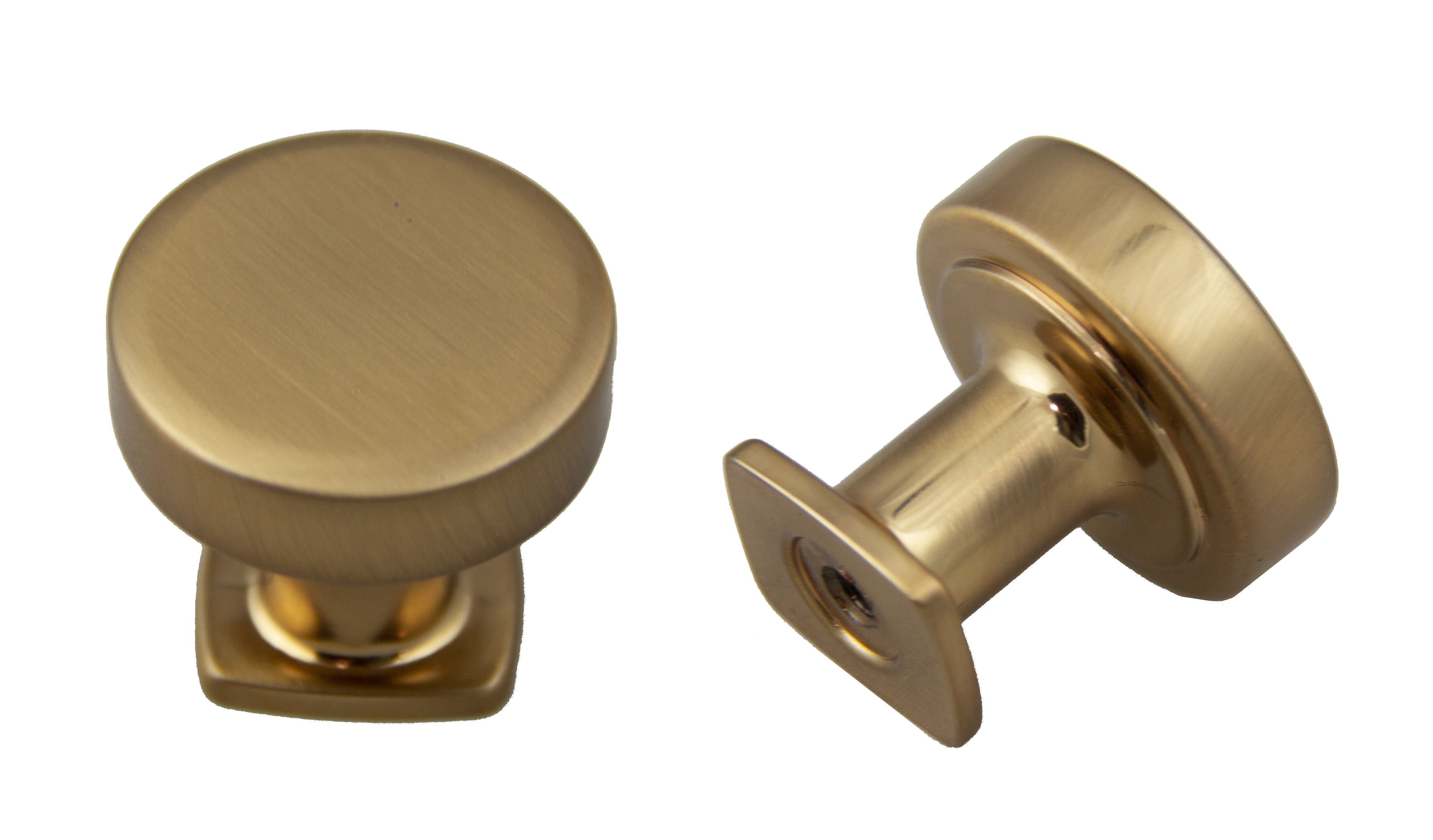 Pride Industrial K1218RG 1-1/4" Diameter Manhattan Cabinet Knob Rose Gold Finish Main image