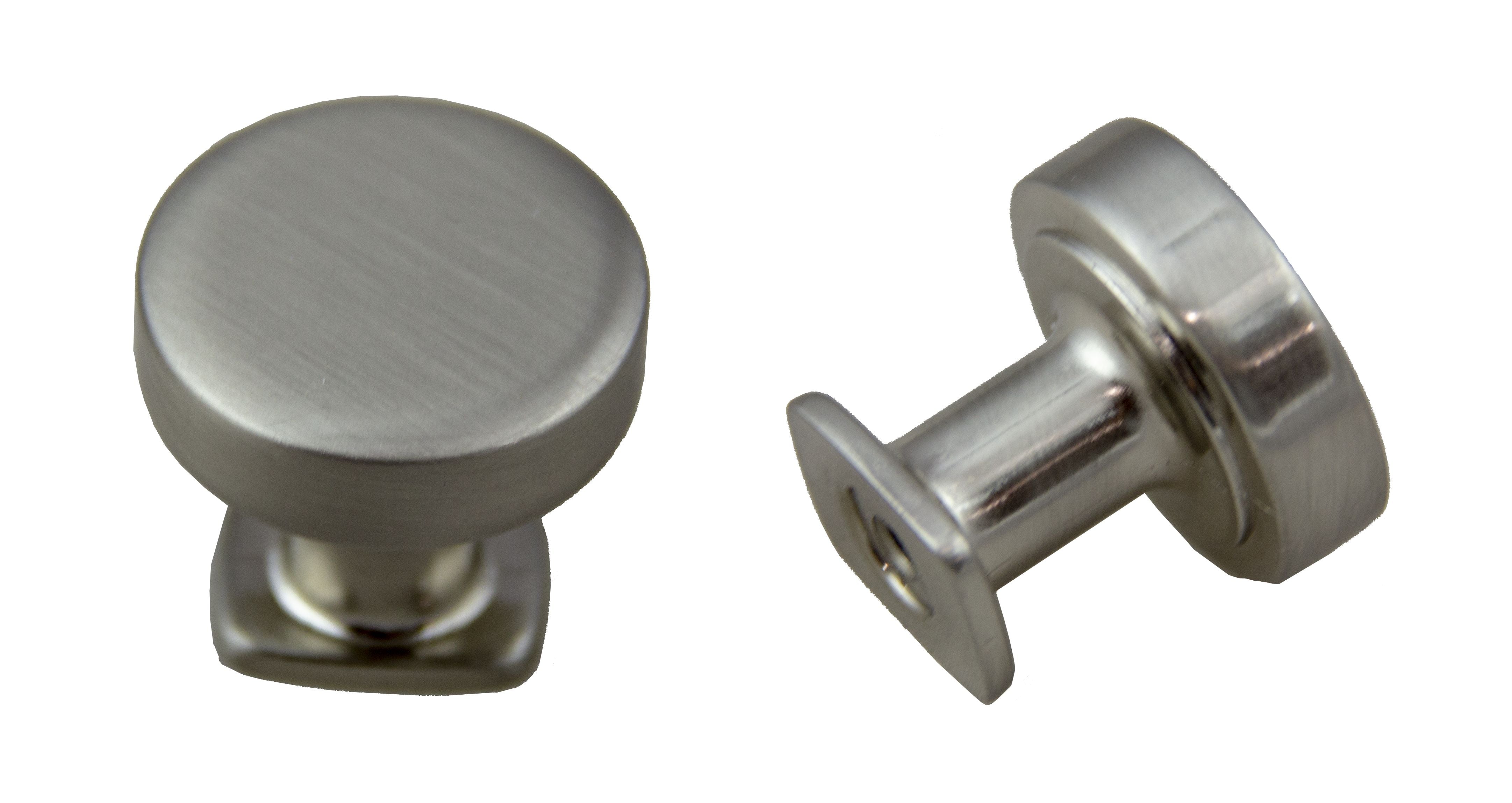 Pride Industrial K1218SN 1-1/4" Diameter Manhattan Cabinet Knob Satin Nickel Finish Main image