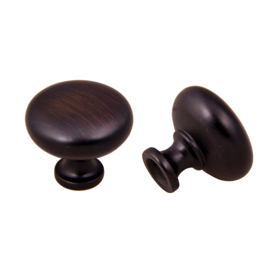 Pride Industrial K8136110B 1-1/4" St. Louis Cabinet Knob Oil Rubbed Bronze Finish