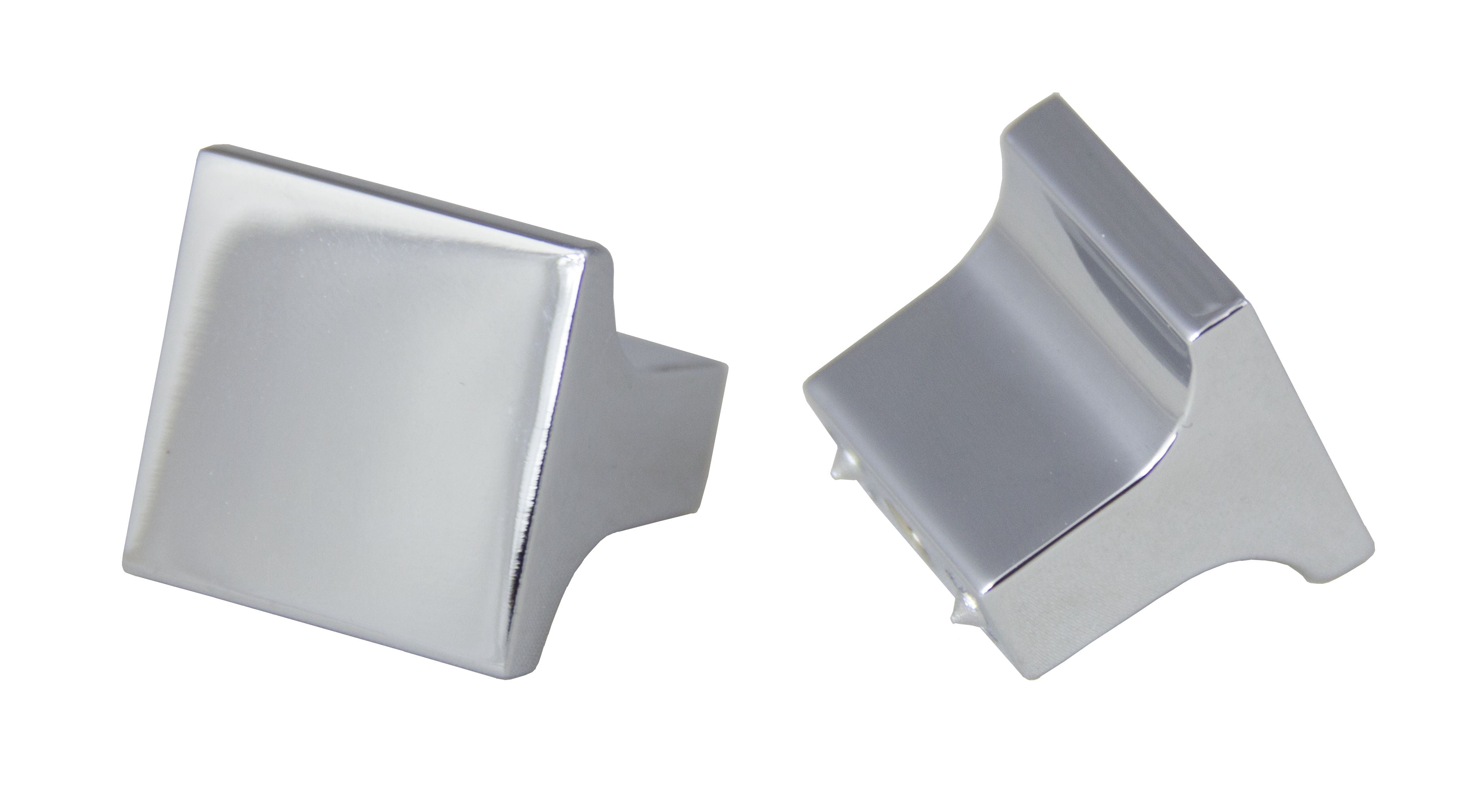 Pride Industrial K83125PC 1" Square Miami Cabinet Knob Polished Chrome Finish Main image